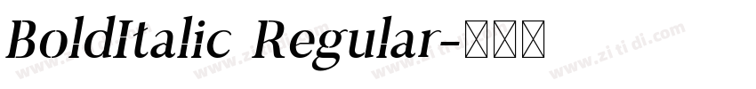 BoldItalic Regular字体转换